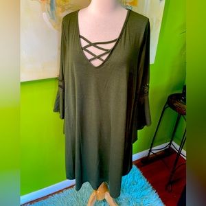Olive green dress